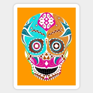 floral candy skull ecopop Magnet